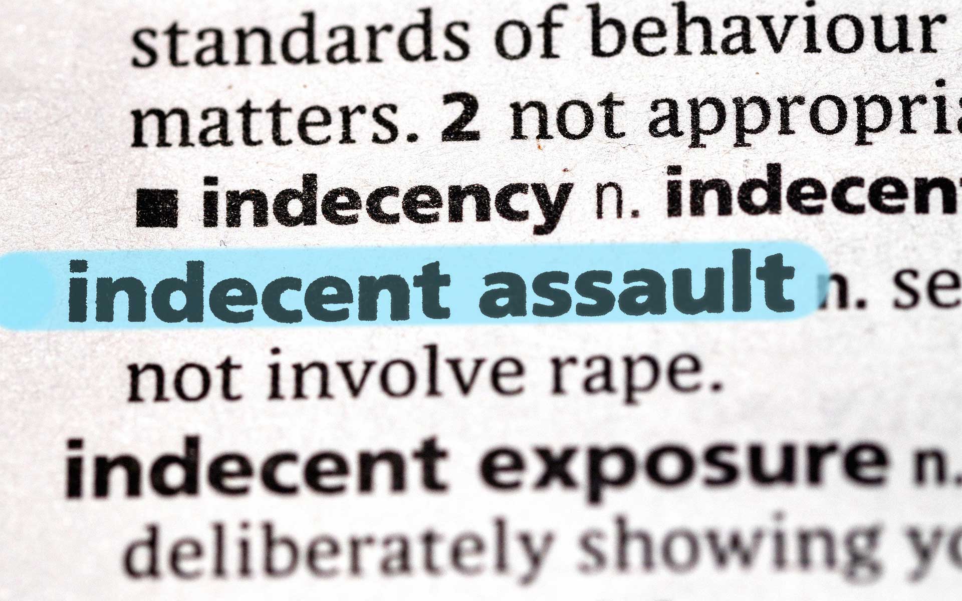 a highlighted passage showing a portion of the indecent assault definition